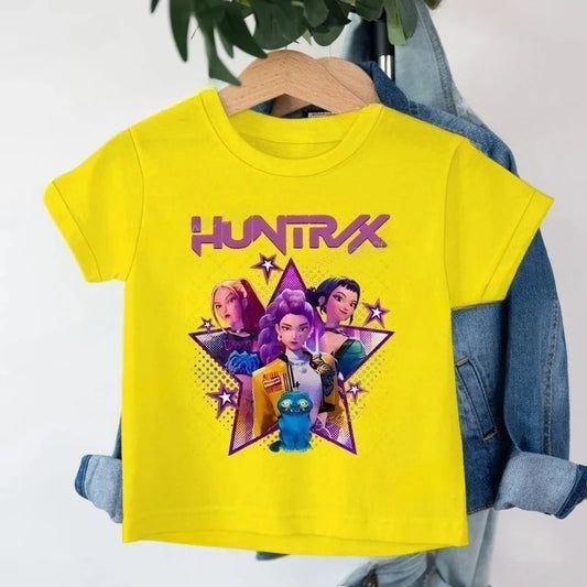 Toddler Girl Kpop Demon Hunters Tee – Cute &amp; Cool Summer Tops for Kids