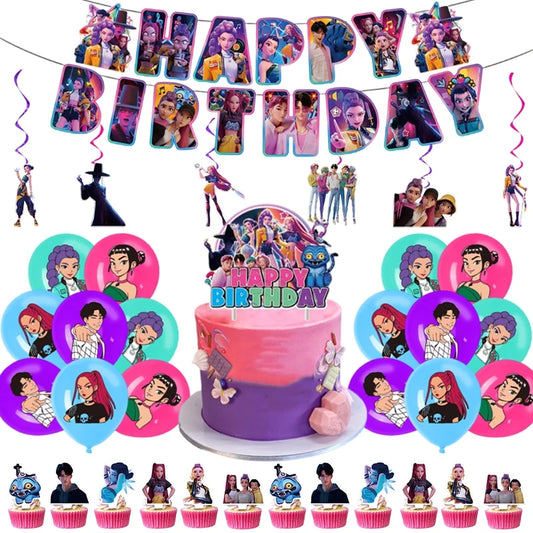 Kpop Demon Hunters Party Supplies – Cake Toppers, Balloons &amp; More!