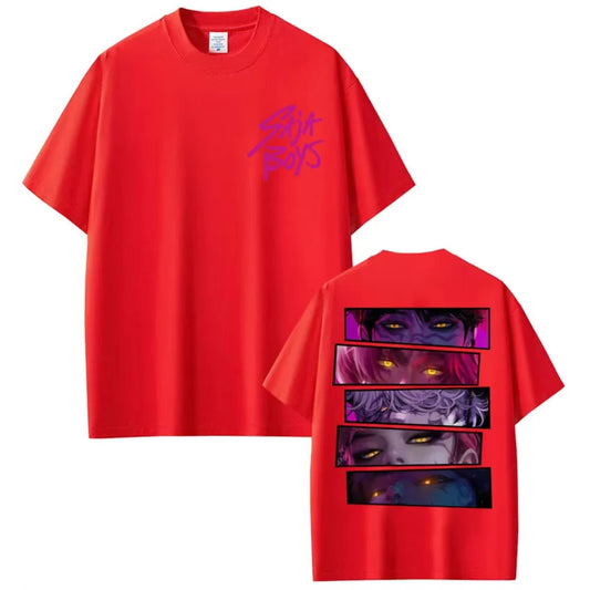 Kpop Anime Demon Hunter Saja Boys T-Shirt – Trendy Oversized Streetwear